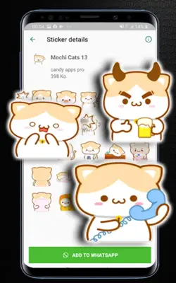 Mochi Peach Cat Stickers whats android App screenshot 1