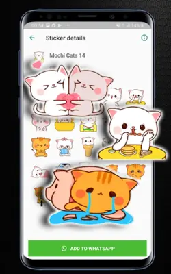 Mochi Peach Cat Stickers whats android App screenshot 3