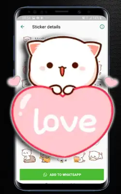 Mochi Peach Cat Stickers whats android App screenshot 4