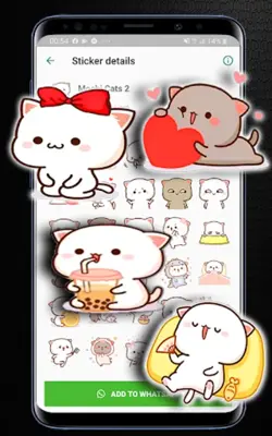 Mochi Peach Cat Stickers whats android App screenshot 5